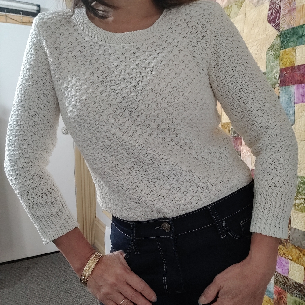 Loft Knit Cream Sweater by Ann Taylor